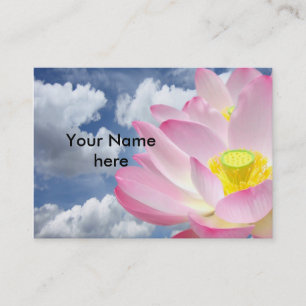 Tarjeta De Visita Sólo un Lotus Blossom + su texto e ideas