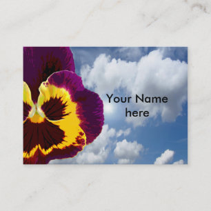 Tarjeta De Visita Sólo un Pansy Blossom + tu texto e ideas