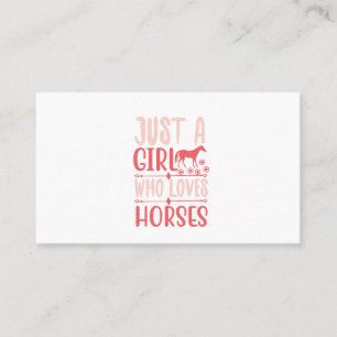 Tarjeta De Visita Solo una chica que ama los caballos