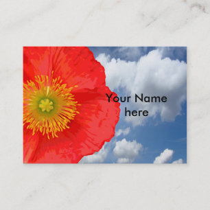 Tarjeta De Visita Sólo una filosofía de amapola + tu texto e ideas