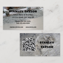 Tarjeta De Visita Soluciones de hormigón y cemento Código QR persona