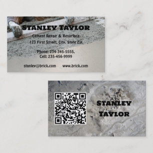 Tarjeta De Visita Soluciones de hormigón y cemento Código QR persona