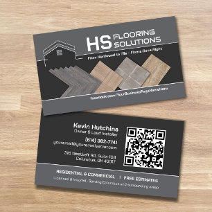 Tarjeta De Visita Soluciones de pisos azulejos madera dura pisos de