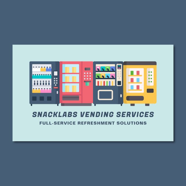 Tarjeta De Visita Soluciones de renovación de máquinas expendedoras  (Stylish vending machine business card)