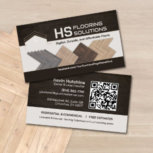 Tarjeta De Visita Soluciones de Suelos Suelos de Parquet de Madera