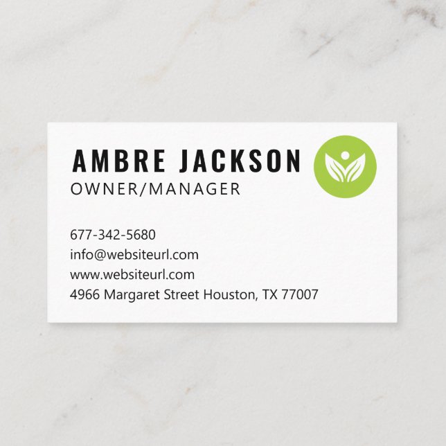 Tarjeta De Visita Soluciones profesionales y ecológicas para el cuid (Reverso)