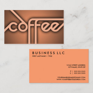 Tarjeta De Visita sombra DE CAFÉ
