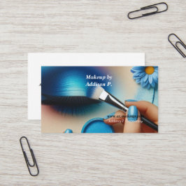 Tarjeta De Visita Sombra de ojos azul brillante de maquillaje 