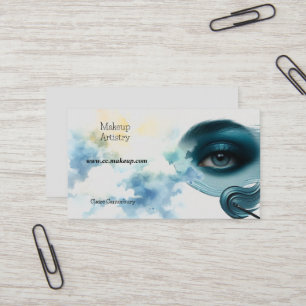 Tarjeta De Visita Sombra de ojos azul profundo vibrante