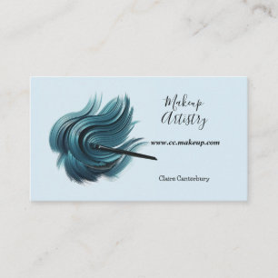 Tarjeta De Visita Sombra de ojos de tonos azules minimalistas