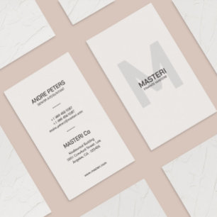 Tarjeta De Visita Sombra monográfica mínima gris pálido moderno