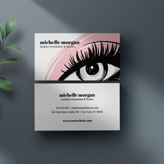 Tarjeta De Visita Sombra ocular rosa maquillaje Eyelash Brotes profe (Subido por el creador)