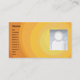 Tarjeta De Visita Sombras anaranjadas del círculo - negocio