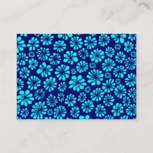 Tarjeta De Visita Sombras de Floral Azul