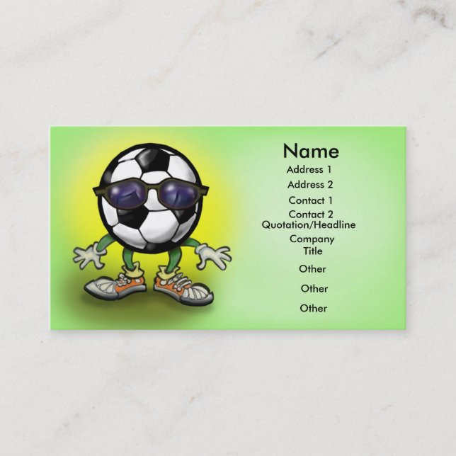 Tarjeta De Visita Sombras de fútbol (Anverso)