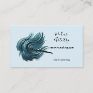 Tarjeta De Visita Sombras de ojos tonos azules minimalistas