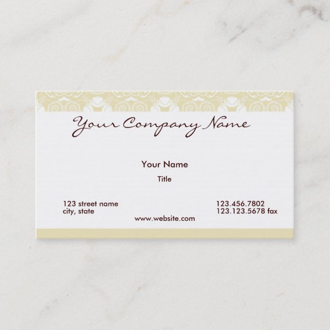 Tarjeta De Visita Sombras de oro (Anverso)