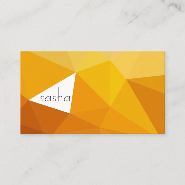 Tarjeta De Visita Sombras geométricas (naranjas) (Anverso)