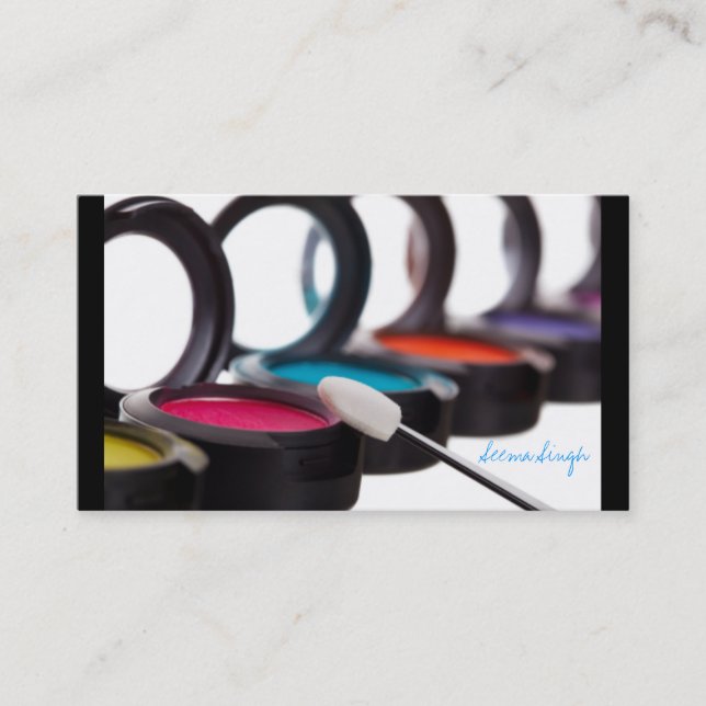 Tarjeta De Visita Sombreadores de ojos cosméticos del artista del (Anverso)