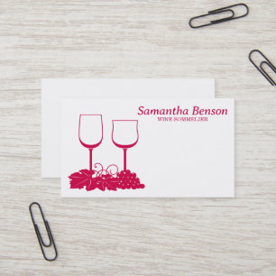 Tarjeta De Visita Sommelier De Vino De Vino De Vino Profesional