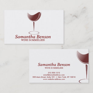 Tarjeta De Visita Sommelier De Vino De Vino De Vino Profesional