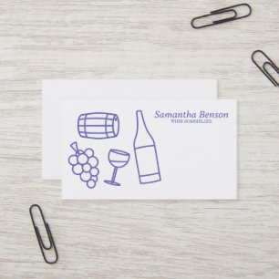 Tarjeta De Visita Sommelier De Vino De Vino De Vino Profesional