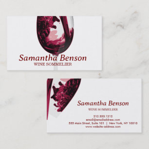 Tarjeta De Visita Sommelier De Vino De Vino De Vino Profesional