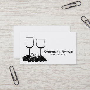 Tarjeta De Visita Sommelier De Vino De Vino De Vino Profesional