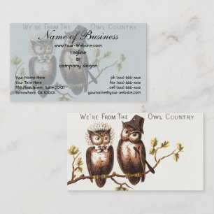 Tarjeta De Visita Somos del País Lechuza: Arte cromolitográfico