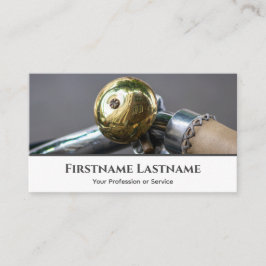 Tarjeta De Visita Sonido brillante de bicicleta dorada para tiendas 