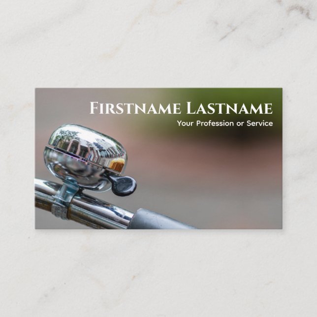 Tarjeta De Visita Sonido de bicicleta cromado brillante para las tie (Anverso)