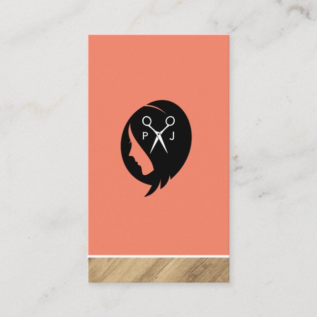 Tarjeta De Visita Sonido de iconos del cabello de la mujer | Estilis (Anverso)