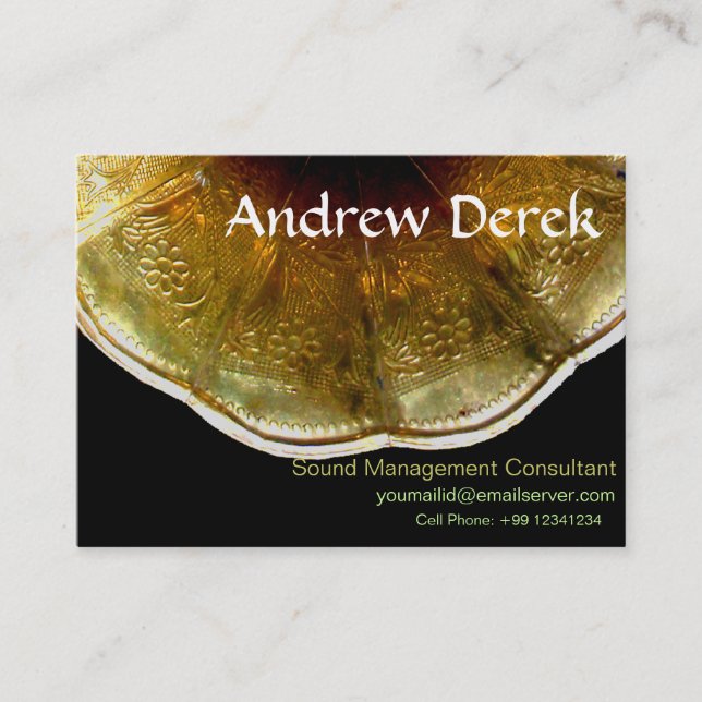 Tarjeta de visita - sonido y música (Anverso)