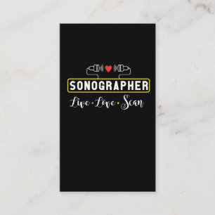 Tarjeta De Visita Sonógrafo Ultrasonido Exploración Sonografía Pr