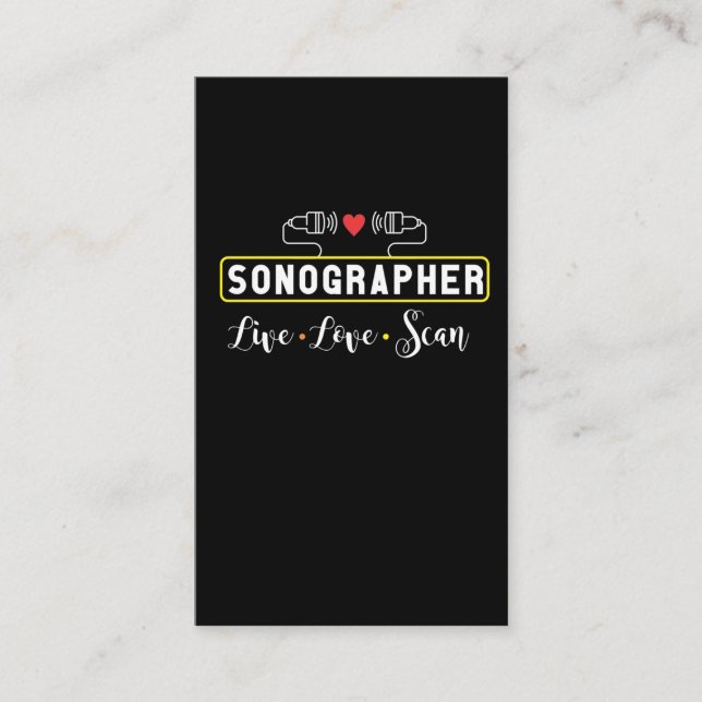 Tarjeta De Visita Sonógrafo Ultrasonido Exploración Sonografía Profe (Anverso)
