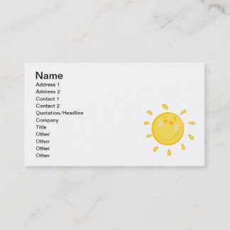 TARJETA DE VISITA SONRIENDO SOL SOL FELIZ ARTE PERSONALIZADO DE VERA