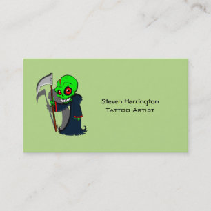 Tarjeta De Visita Sonriente Grim Reaper Ilustracion de Guay espeluzn