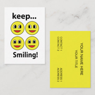 Tarjeta De Visita Sonrisa Cara sonriente Sigue Sonriendo Sonrisa