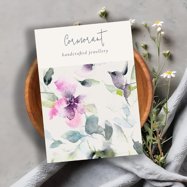 Tarjeta De Visita Soporte de banda de collar de guijarros florales r (Subido por el creador)