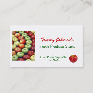 Tarjeta De Visita Soporte de fruta vegetal de encargo del mercado de