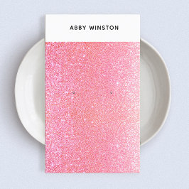 Tarjeta De Visita Soporte de ganancia de Purpurina de PInk caliente