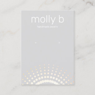 Tarjeta De Visita Soporte de la pantalla de joyería de color gris de