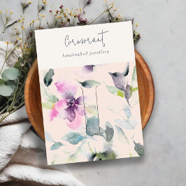 Tarjeta De Visita Soporte de pinza de clip de guiones florales rosad