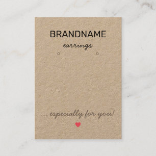 Tarjeta De Visita Soporte de recuperación de papel Kraft Rústico par