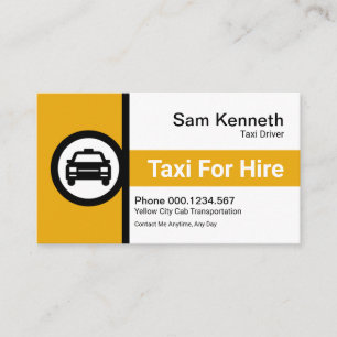 Tarjeta De Visita Soporte de señalización Taxi Creativo Controlado