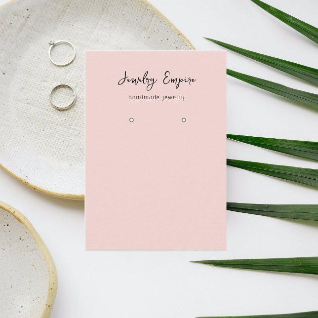 Tarjeta De Visita Soporte moderno de arete rosado (Subido por el creador)