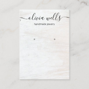 Tarjeta De Visita Soporte para pantalla de ganancia de madera blanca