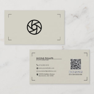 Tarjeta De Visita Soportes de fotografía modernos de logotipo person