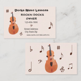 Tarjeta De Visita Sorbus Guitar Musical Notes