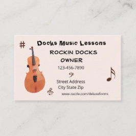 Tarjeta De Visita Sorbus Guitar Musical Notes